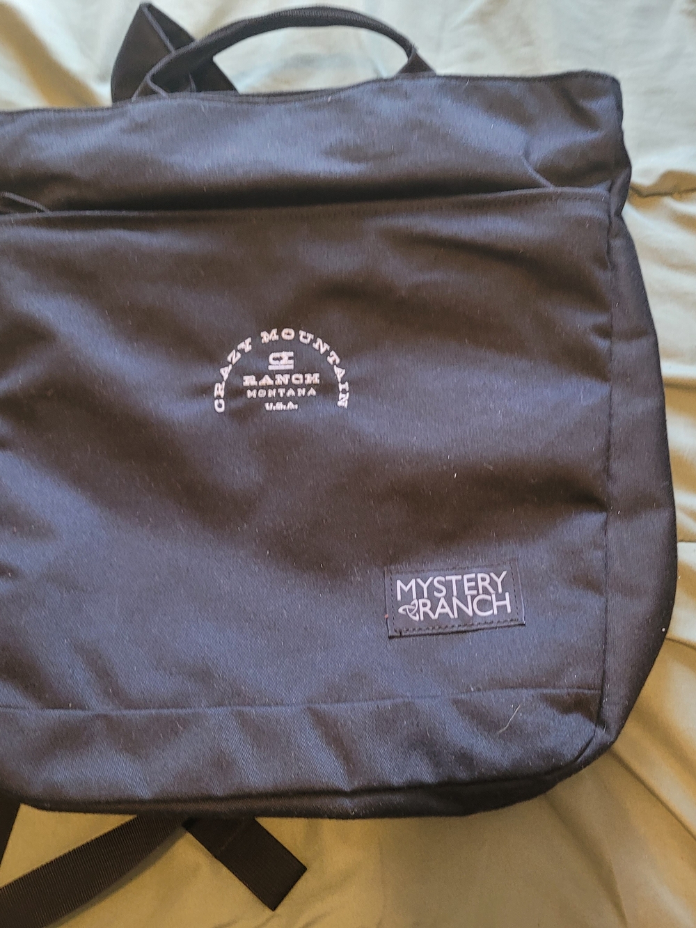 MYSTERY RANCH Black Canvas Slim Profile Backpack Urban Stealth City Chic New